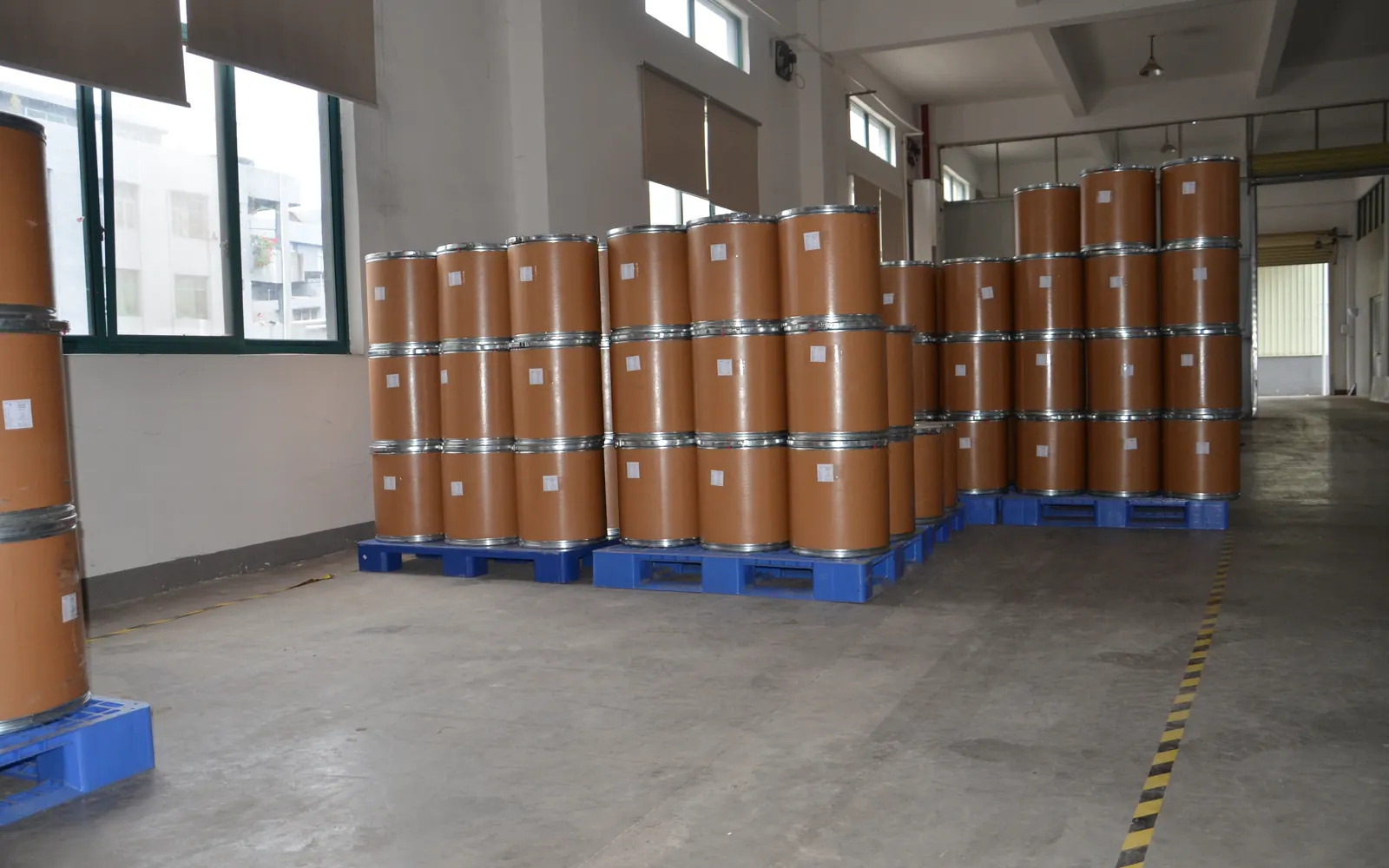Nutrition Biotech batch storage area for nutraceutical ingredient logistics